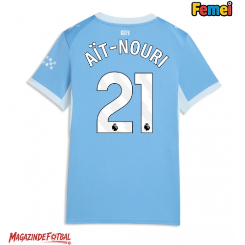 Manchester City Rayan Ait-Nouri #21 Tricou Fotbal Replică 2026-27 Femei Acasa Manchester City Rayan Ait-Nouri #21 Tricou Fotbal Replică 2026-27 Femei Acasa